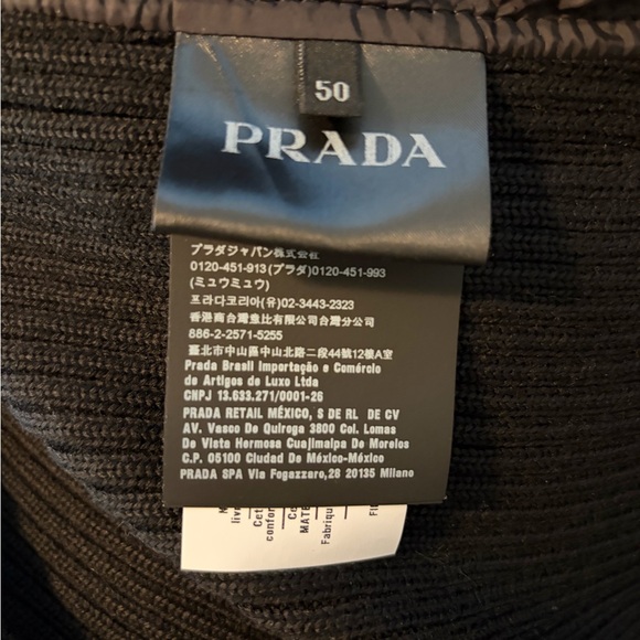 Authentic Prada Mens Black Puffer Sweater Jacket - NWT - Picture 8 of 12